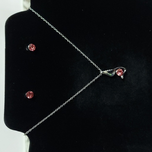 Angel Wing Pink Zirconia Set - Picture 6 of 9